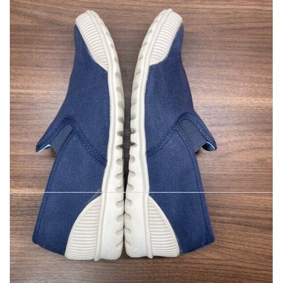 Cougar Shoes Slip On Canvas 10 Blue Snap Comfort Memory Cushion - Picture 4 of 9